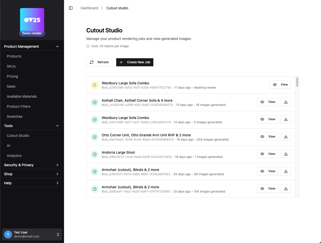 Cutout Landing Page